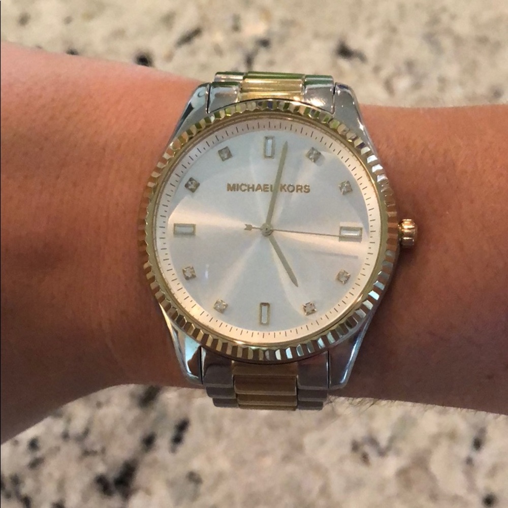 Micheal Kors Gold & Silver Watch